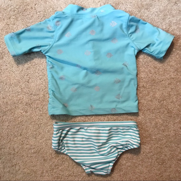 Baby Girl Rash Guard Bathing Suit - Picture 2 of 4